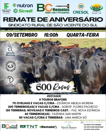 Remate de Aniversário Sindicato Rural