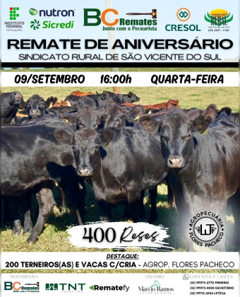 Remate de Aniversário Sindicato Rural