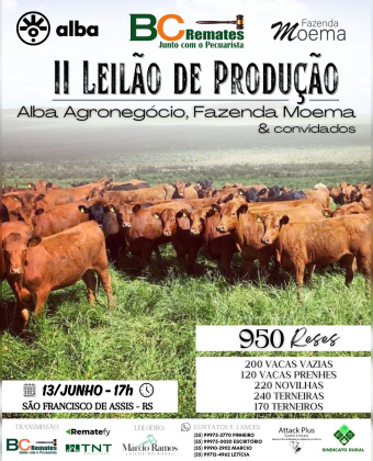 II Leilão de Produção Alba Agronegócio e Fazenda Moema