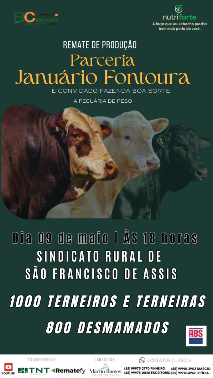 Leilão Parceria Januário Fontoura
