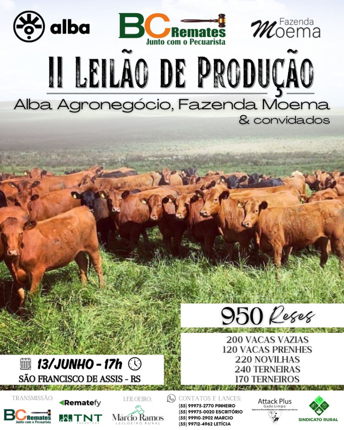 II Leilão de Produção Alba Agronegócio e Fazenda Moema