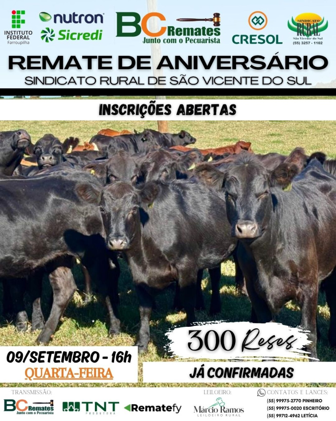 Remate de Aniversário Sindicato Rural